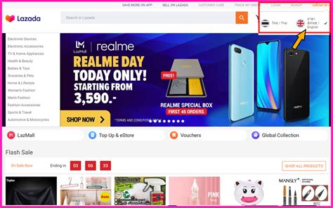 lazada thailand english website login